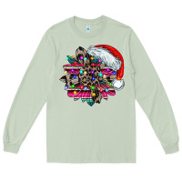 Matcha serape and leopard christmas Long Sleeve Tee - CowhideDigitalArt