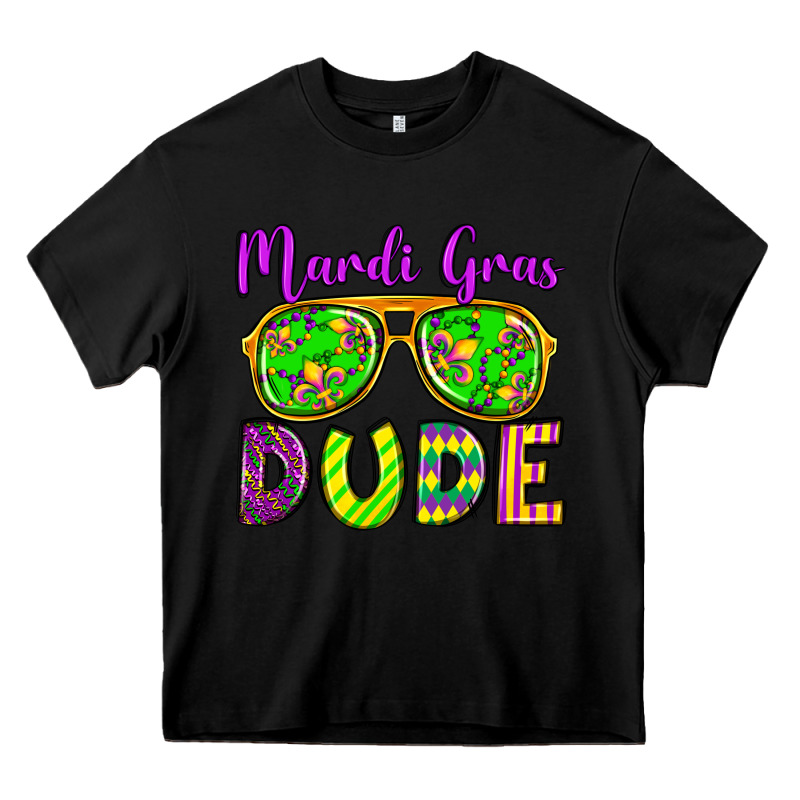 Mardi Gras Dude Olivia Heavy Core Tee by OliviaCreatesArt | Teevron