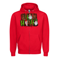 Red ho ho ho gnomes christmas Zipper Hoodie - RanaPortraitStore