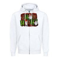 White ho ho ho gnomes christmas Zipper Hoodie - RanaPortraitStore