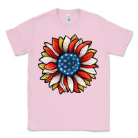 Bubblegum Pink Patriotic Sunflower Classic Tee - Jasminsmagicworld