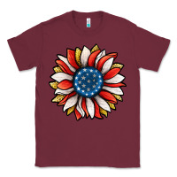 Burgundy Patriotic Sunflower Classic Tee - Jasminsmagicworld