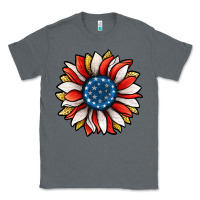 Charcoal Heather Patriotic Sunflower Classic Tee - Jasminsmagicworld