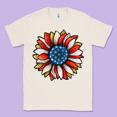 Patriotic Sunflower Classic Tee Designed By Jasminsmagicworld
