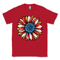 Red Patriotic Sunflower Classic Tee - Jasminsmagicworld