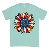 Seafoam Patriotic Sunflower Classic Tee - Jasminsmagicworld