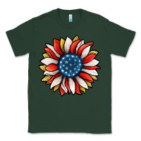 Sports Green Patriotic Sunflower Classic Tee - Jasminsmagicworld