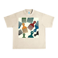 Sandshell afro combs seamless patterns Urban Heavy Tee - BundleAndBundleShop