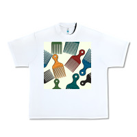White afro combs seamless patterns Urban Heavy Tee - BundleAndBundleShop