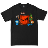 Black Camper Coffee Cup Premium Tee - FaDigitalArtStudio