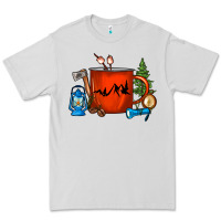 Dove Grey Camper Coffee Cup Premium Tee - FaDigitalArtStudio