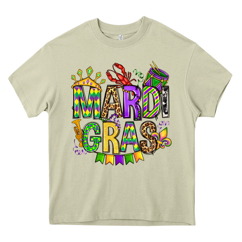 Mardi Gras Olivia Heavy Core Tee by OliviaCreatesArt | Teevron