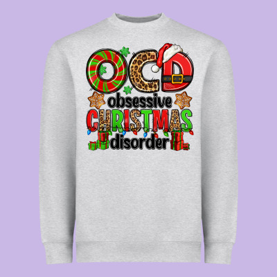 Ocd Obsessive Christmas Disorder Heavyweight Sweatshirt Designed By Jasminsmagicworld