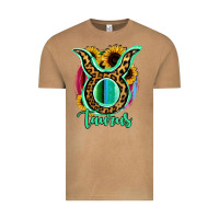 Vintage Camel Taurus Zodiac Sign Sunflower Leopard Serape Vintage Tee - RanaPortraitStore