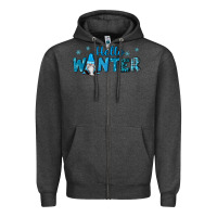 Charcoal Heather hello winter gnomes Zipper Hoodie - RanaPortraitStore