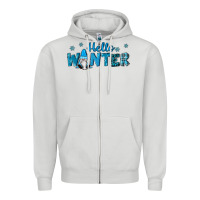 Dove Grey hello winter gnomes Zipper Hoodie - RanaPortraitStore