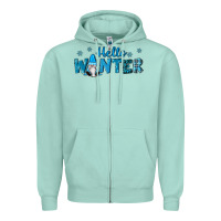 Seafoam hello winter gnomes Zipper Hoodie - RanaPortraitStore