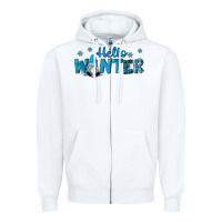 White hello winter gnomes Zipper Hoodie - RanaPortraitStore