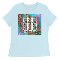 Baby Blue teacher gemstone and pink flower tumbler Ladies Tee - BundleAndBundleShop