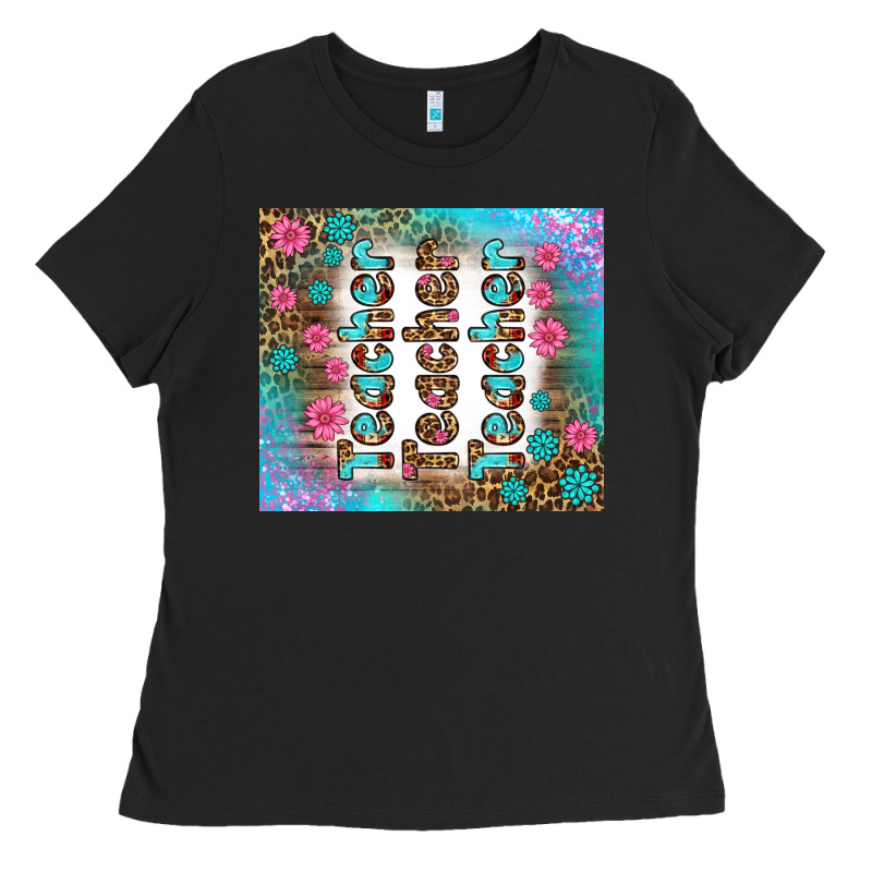 Teacher Gemstone And Pink Flower Tumbler Ladies Tee by BundleAndBundleShop | Teevron