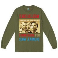 Army Green socialism Long Sleeve Tee - DesigneFamous