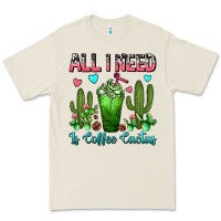 Bone All I Need Is Coffee Cactus Frappe Premium Tee - FaDigitalArtStudio