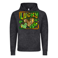 Vintage Black lucky st patricks day hearts Vintage Hoodie - LillyAllenDesigns