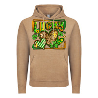Lucky St Patricks Day Hearts Vintage Hoodie | Teevron