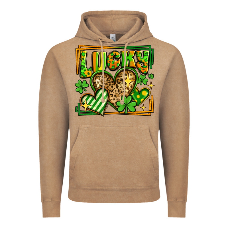 Lucky St Patricks Day Hearts Vintage Hoodie by LillyAllenDesigns | Teevron