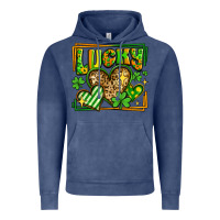 Vintage Denim lucky st patricks day hearts Vintage Hoodie - LillyAllenDesigns