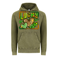 Vintage Olive lucky st patricks day hearts Vintage Hoodie - LillyAllenDesigns