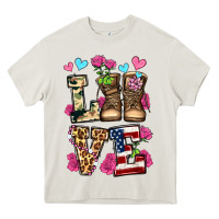 Cream love valentine's day army boots olivia Heavy Core Tee - OliviaCreatesArt