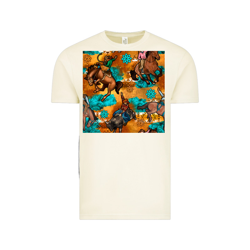 Cowboy Rodeo Seamless Pattern Vintage Tee by BundleAndBundleShop | Teevron