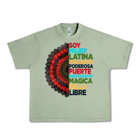Oil Green hispanic heritage month hand fan Urban Heavy Tee - BundleAndBundleShop