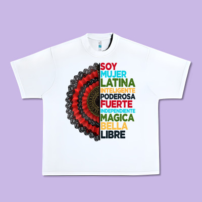 Hispanic Heritage Month Hand Fan Urban Heavy Tee Designed By Bundleandbundleshop