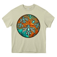 Mossy western pattern circle Heavy Core Tee - Jasminsmagicworld