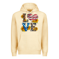 Pina Colada love with sunflowers and usa flag Premium Hoodie - Artiststas
