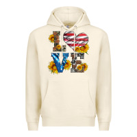 Tofu love with sunflowers and usa flag Premium Hoodie - Artiststas
