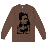 Chestnut frida kahlo Long Sleeve Tee - DesigneFamous