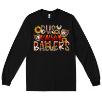 Black Busy Raising Ballers Long Sleeve Tee - CowhideDigitalArt