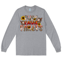 Heather Grey Busy Raising Ballers Long Sleeve Tee - CowhideDigitalArt
