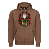 Chestnut gnomes with coffee christmas Zipper Hoodie - RanaPortraitStore