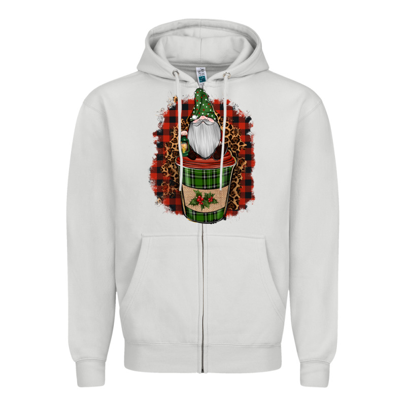 Gnomes With Coffee Christmas Zipper Hoodie by RanaPortraitStore | Teevron