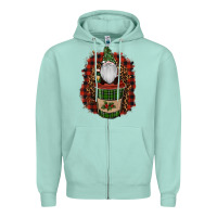 Seafoam gnomes with coffee christmas Zipper Hoodie - RanaPortraitStore