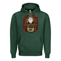 Sports Green gnomes with coffee christmas Zipper Hoodie - RanaPortraitStore