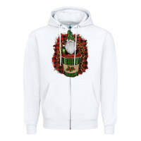White gnomes with coffee christmas Zipper Hoodie - RanaPortraitStore