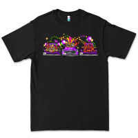 Black Mardi Gras Farm Trucks Premium Tee - FaDigitalArtStudio
