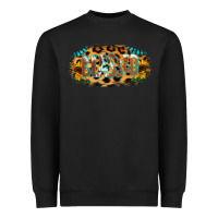 Black Blessed Sunflower Gemstone Heavyweight Sweatshirt - RanaPortraitStore