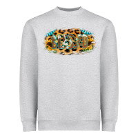 Heather Grey Blessed Sunflower Gemstone Heavyweight Sweatshirt - RanaPortraitStore