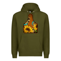 Army Green cowtag Premium Hoodie - Jasminsmagicworld